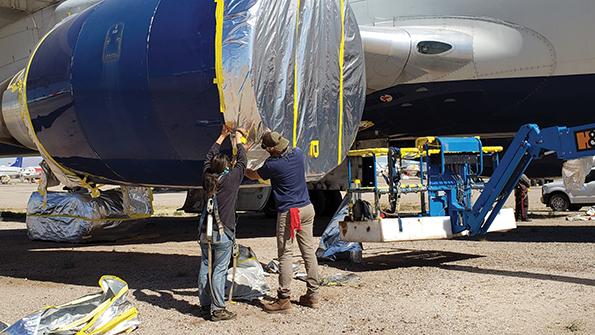 Mechanics working on plane