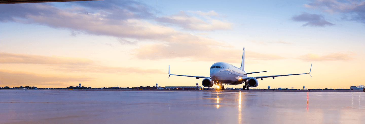 Airplane on a runway
